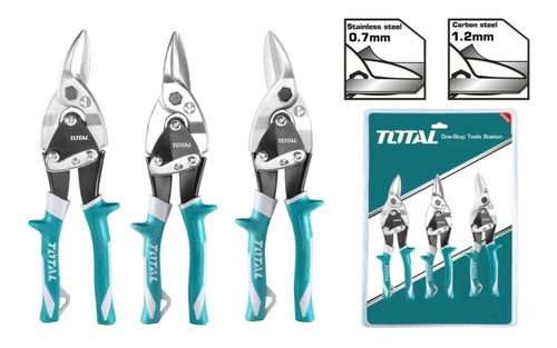 Set Tijeras Corta Lata De Aviación 3 Pcs 250mm 10puLG  Total