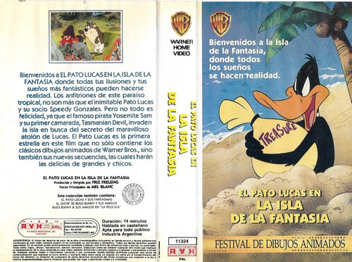 El Pato Lucas En La Isla De La Fantasia Vhs Español Latino