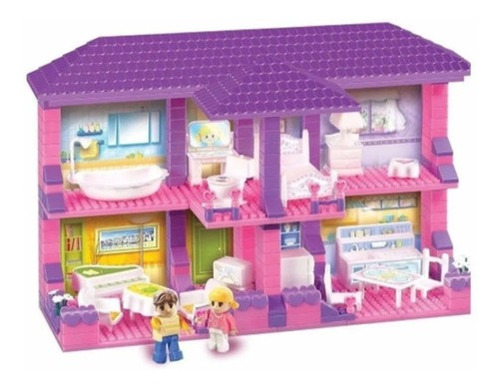 Imagen 2 de 4 de Casa Ladrillitos Blocky House 4 Ambientes 230 Piezas Art 0645