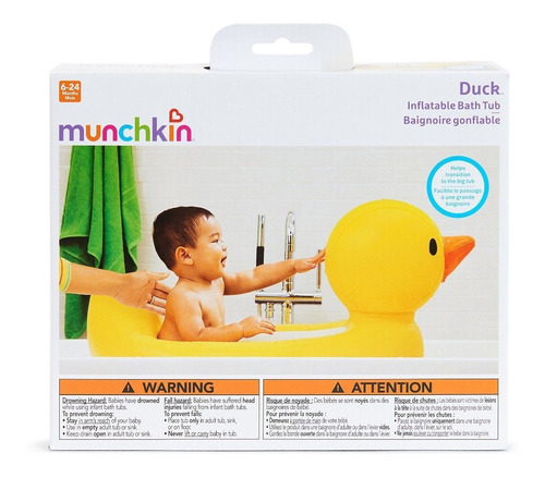 Banheira Inflável Pato Patinho Munchkin ® +6m Termossensível