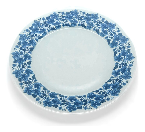 Prato Raso Royal Limoges Recamier Vignes Blue 27,5 Cm - Cada