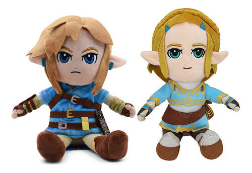 Figura Peluche Breath Of The Wild Link Y La Princesa Zelda