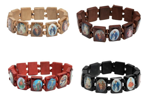 Datoa, 4 Uds., Pulsera De Madera De La Virgen María De Jesús