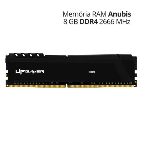 Memória RAM Desktop 8GB DDR4 2666MHz para PC, Módulo Interno com Dissipador de Calor - Linha Anubis UP Gamer