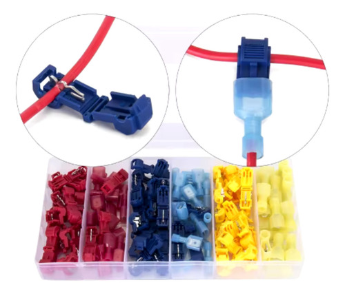 Kit 120 Conector Terminal Crimpagem Fios T-tap Prova D´agua