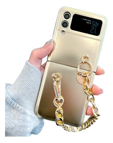 Capa Com Encanto De Mão Para Samsung Flip Z4 Z3 Love Mirror