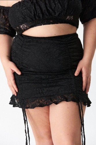 Falda Corta Mujer Encaje Coquette Dark Aesthetic 