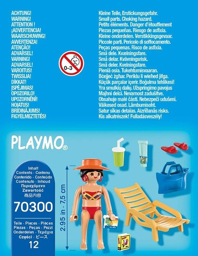 Imagen 5 de 6 de Playmobil 70300 Turista En La Playa Original