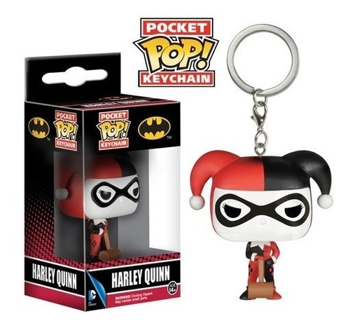 Llavero Funko Pocket de Harley Quinn con diseño de Batman