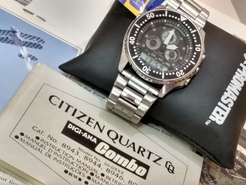 Citizen 8946 Combo Série Prata - Muito Novo