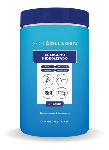 You Collagen Colageno Hidrolizado Con Biotina Vit D 345g Sfn