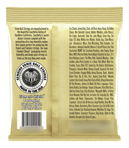 Ernie Ball 2004 Cuerdas 11-52 Light P Guitarra Acustica Bron