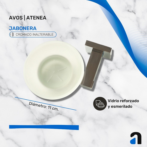Imagen 6 de 10 de Accesorios Baño 6 Piezas 100% Metal Minimalista Avos Atenea