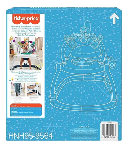 Fisher Price Silla Saltarina Compacta Astero Kitty (gpt46) Gris Oscuro