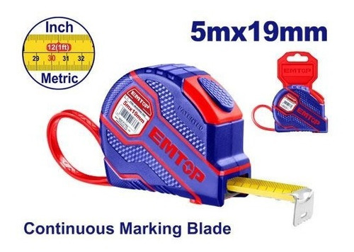 Imagen 1 de 4 de Cinta Metrica 5m X 19mm Cubierta Goma