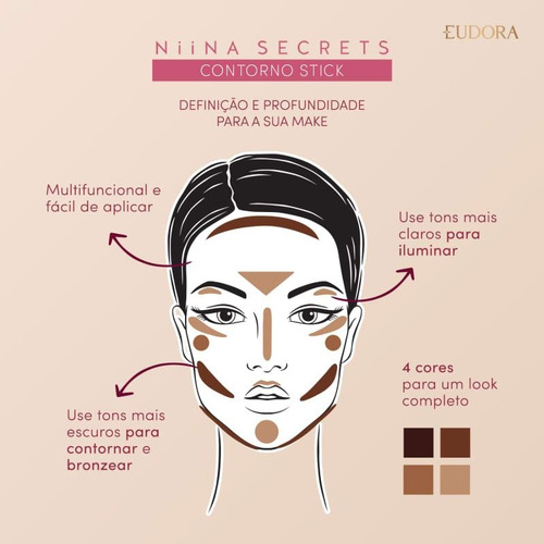 Nina Secrets Contorno Stick Multifuncional Cor 1