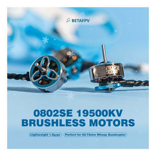 Betafpv 4pcs 0802se Kv 1s Motor Sem Escova Peso Ultraleve 1s