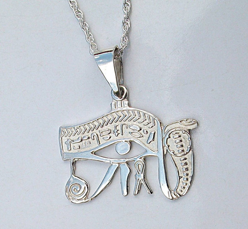 Dije Ojo De Horus Amuleto Magico En Plata Fina Ley.925