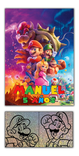 30u Libros P/colorear Souvenirs Mario Bros C/stickers 7x10cm