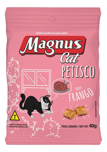 Petisco Para Gatos Magnus Cat Sabor Frango 40g