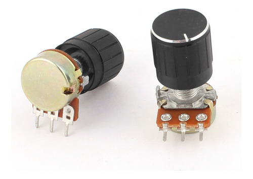 Uxcell 2 Uds B10k 10k Ohm 13mm Eje Giratorio Audio Potencióm