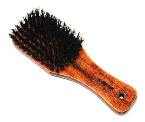 Cepillo Madera Para Cabello Alisado Barberia Cerdas Mixta Color Marrón