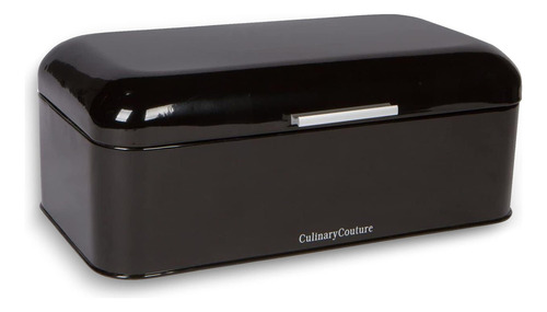 Caja De Pan Negra Extra Grande Culinary Couture Para Cocina