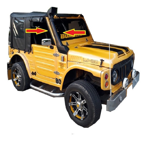Imagen 4 de 7 de Kit Suzuki Lj 80 Extensiones Y Snorkel Anfibio Guardabarros