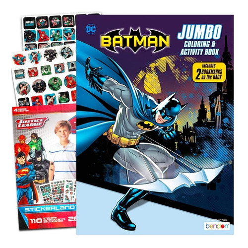 Batman Para Colorear Y Actividad Libro Con Brillan En La Osc