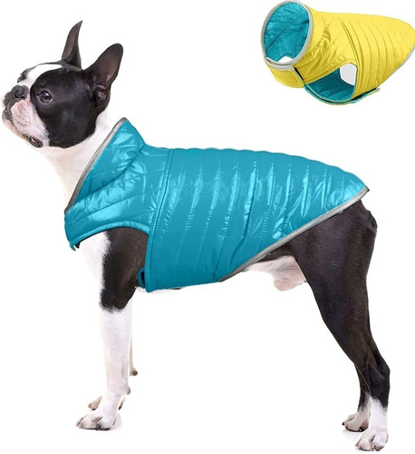 Ropa Capa Abrigo Perro Mascota Impermeable Revers. L Xl Xxl