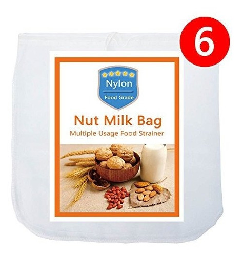 6 Pack Nut Milk Bag12 X12 Iaesthete Reutilizable Food Grade