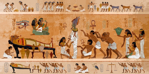 Vinilo Adhesivo Pared Del Antiguo Egipto 150cms Full Color