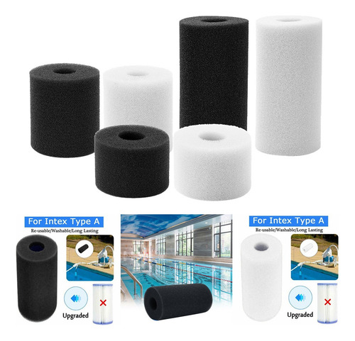 Bomba De Filtros De Piscina Lavable Para Intex Type H Black