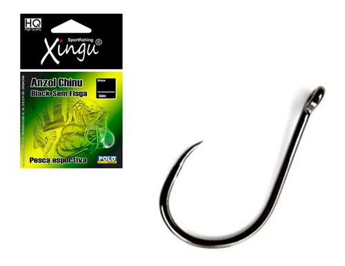 Anzol Chinu Nº 8 Sem Fisga Xingu Black Nickel -30 Peças Top