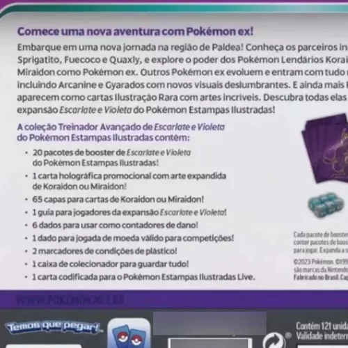 Pokémon - Escarlate e Violeta 01- Coleção Treinador Avançado Miraidon