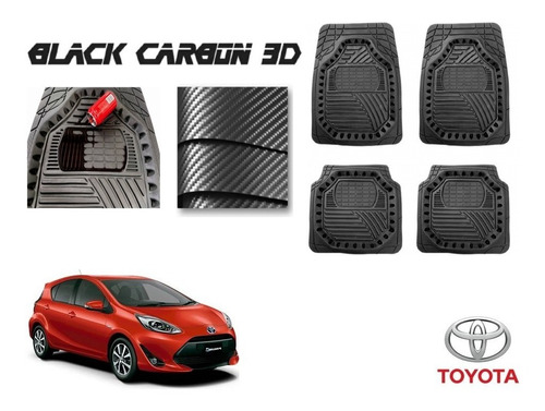 Tapetes Premium Black Carbon 3d Toyota Prius C 2018 A 2022