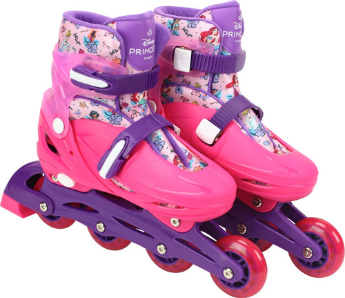 Kit Patins 4 Rodas 36/39 Princesas - Di0006 - Bbr Toys