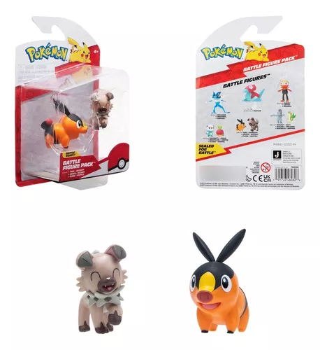 Pokemon Figuras De Batalla X 2 Muñecos Tepig + Rockruff