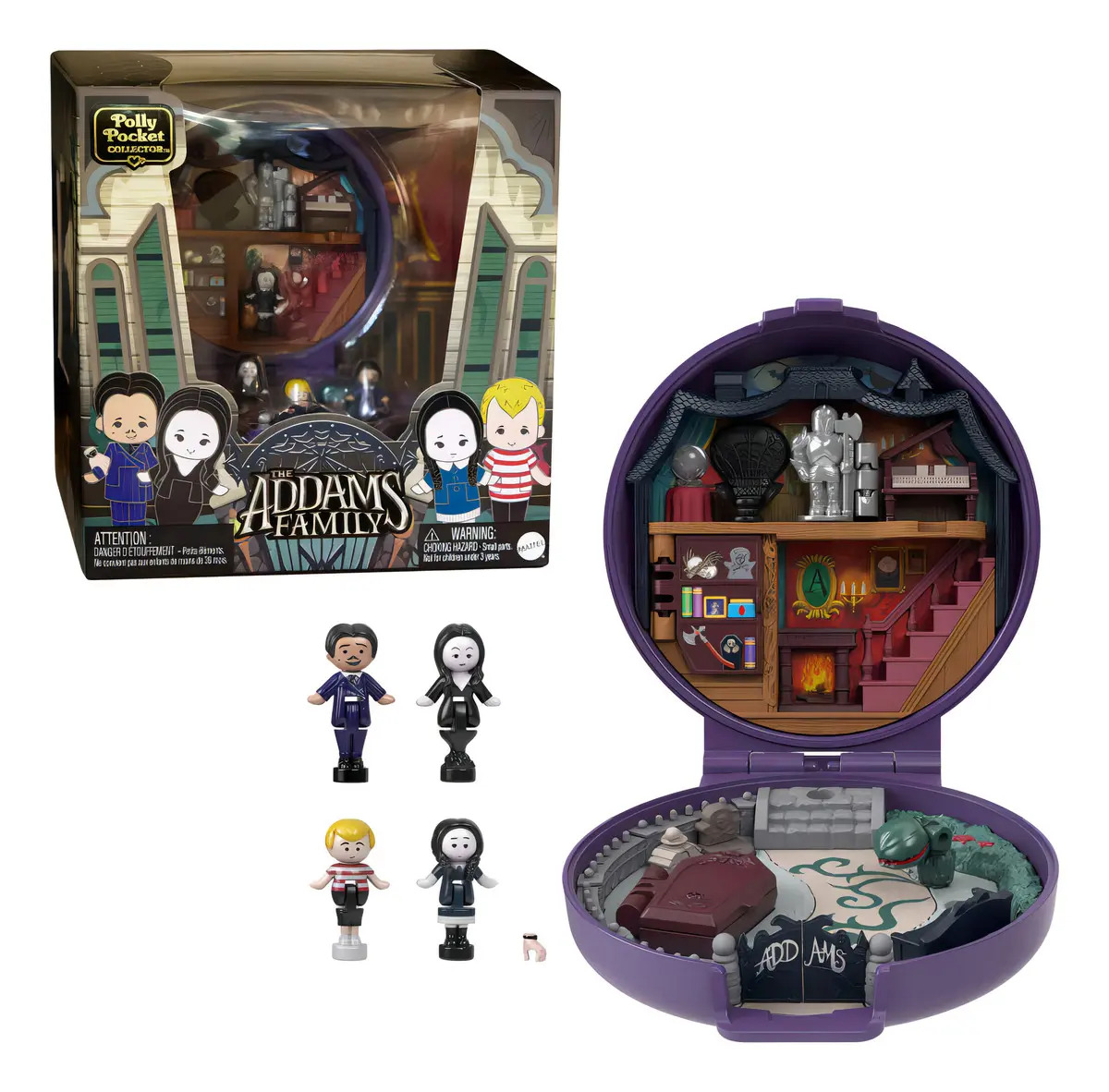 Polly Pocket Set Addams Family Collector Compact Color Multicolor