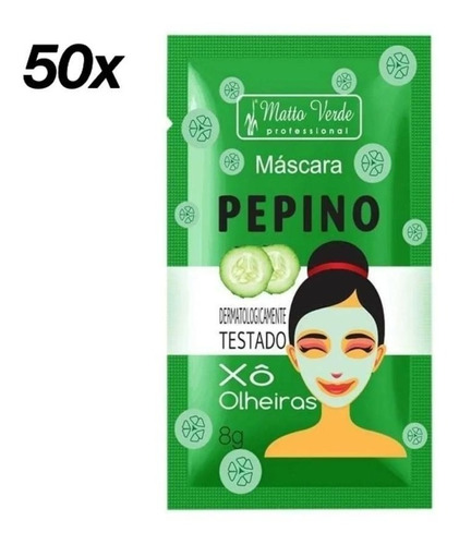 Matto Verde Máscara Pepino Xô Olheiras Sachê 20x8g