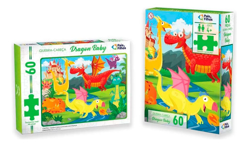 Puzzle Dragon Baby 60 Piezas - Vamos A Jugar