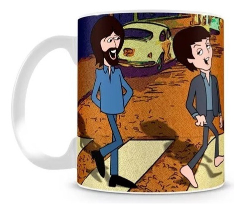 Caneca Beatles Desenho Abbey Road