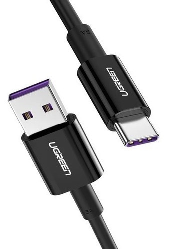 Cable Usb A Usb C Negro 1m Carga Rápida 5a Note10 P30