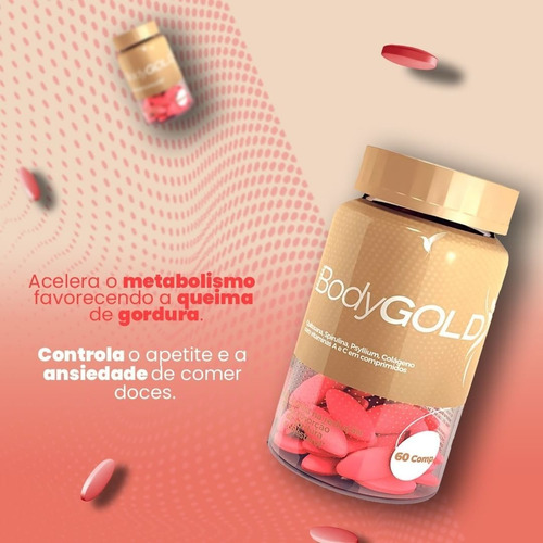 Kit Body Gold - 30 Dias - 120 Cápsulas Sabor Sem Sabor