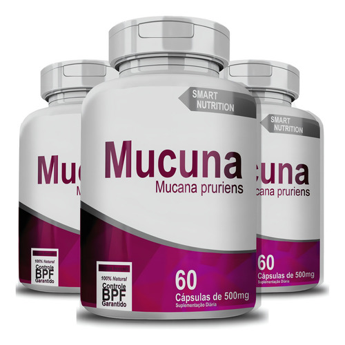 3x Mucuna Pruriens Sabor Sem Sabor