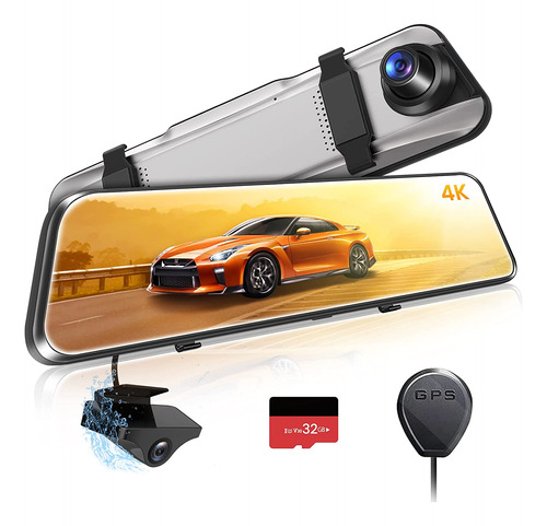 4k Mirror Dash Cam, Cámara De Espejo Retrovisor, 10 Cã...