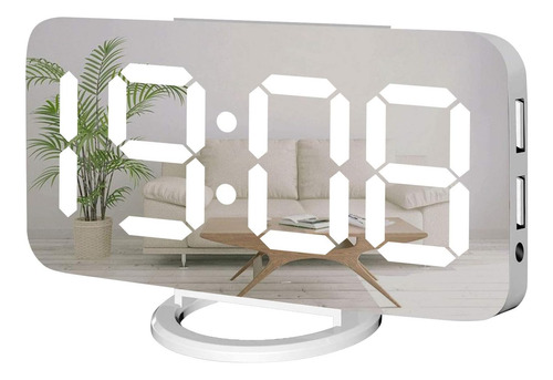 Reloj Despertador Digital Miowachi, Reloj Led Grande Con Esp