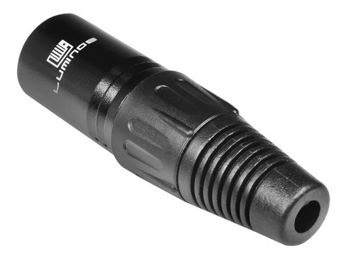 Plug Xlr Canon Macho Profissional Robusto 3 Pinos Preto