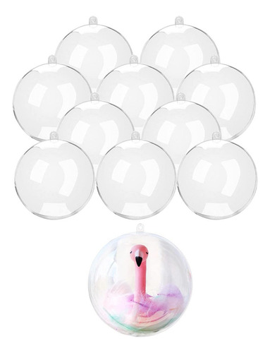 Zuokemy 10 Bolas Decorativas De Plástico Transparente De 3