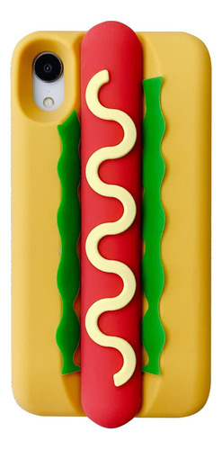 Funda De Teléfono Hot Dog Divertida Tridimensional For Ipho